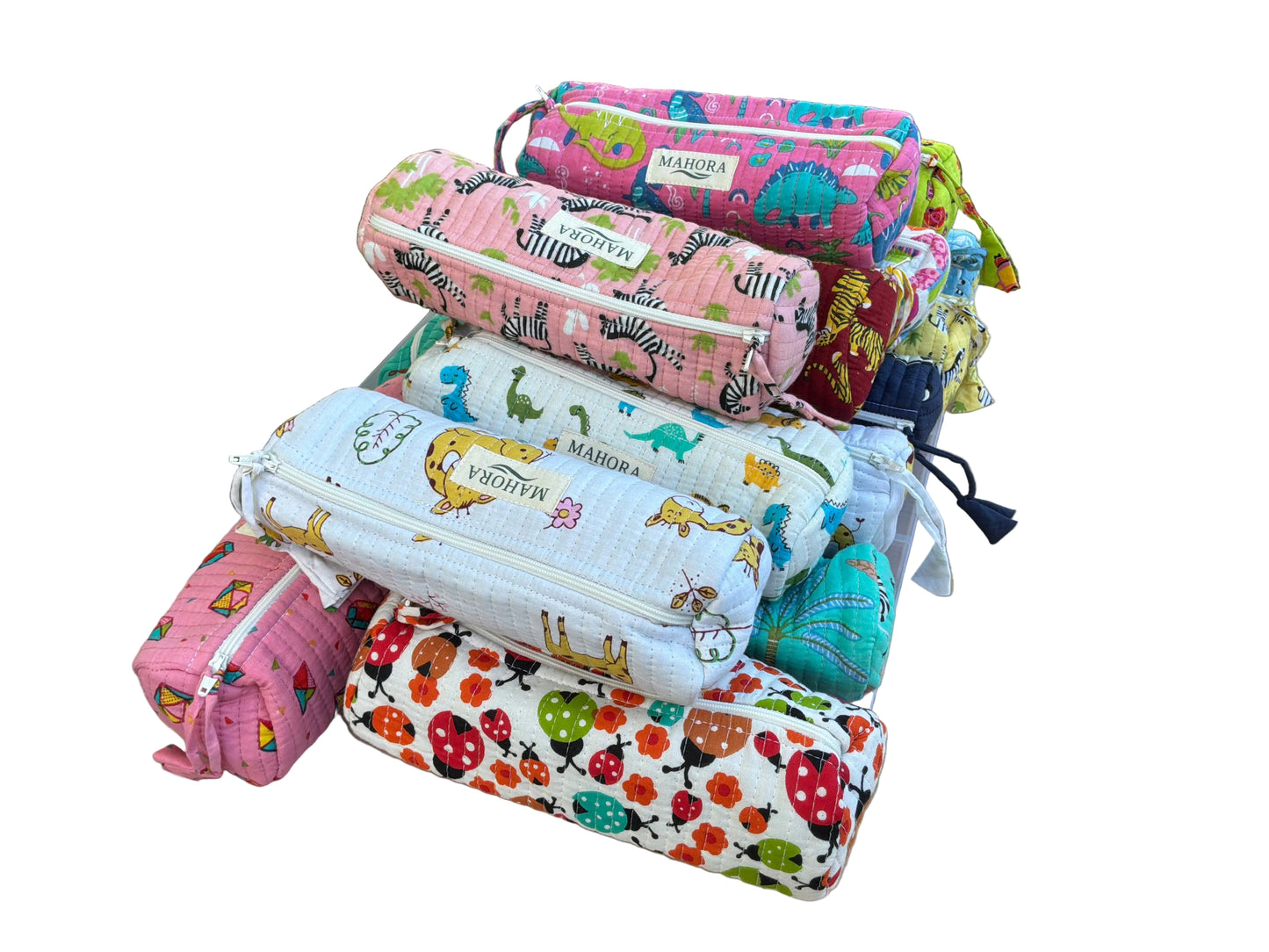 Hand Block Print Kids Pencil Case